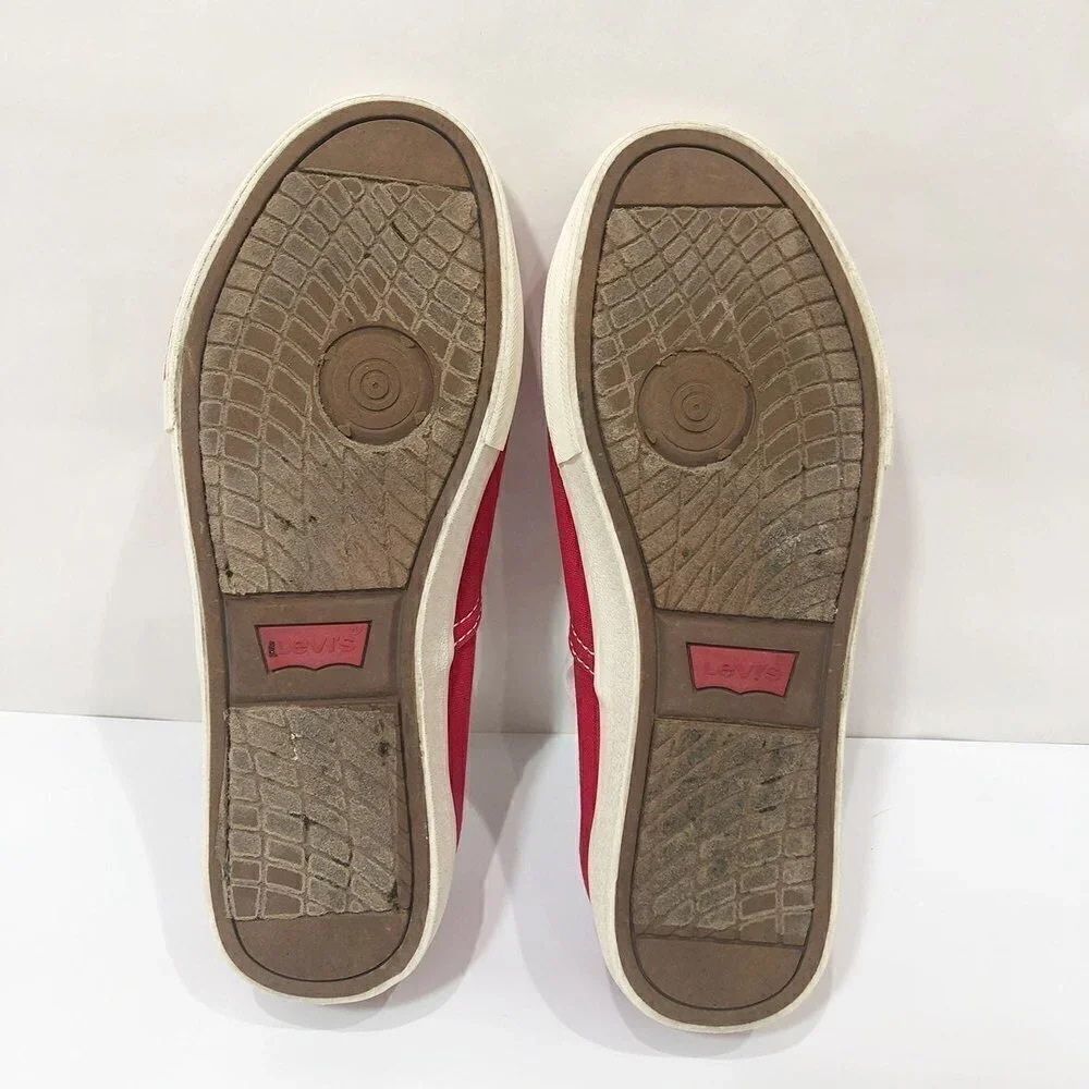 Levi's Canvas Red‎ Sneakers Low Tops Size 7.5